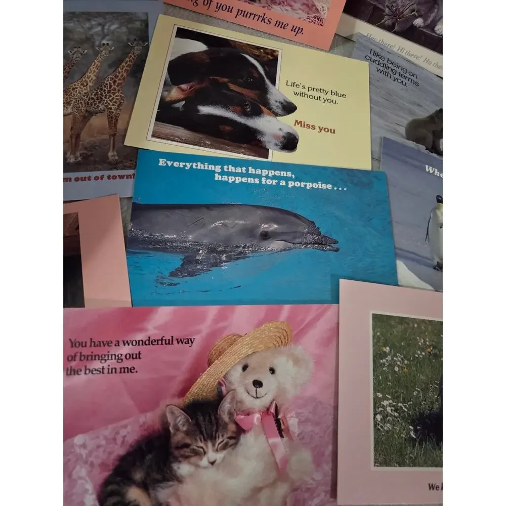Vtg Lot 21 Postcards Funny Kitty Cats Argus Cards Clown Howdy Doody